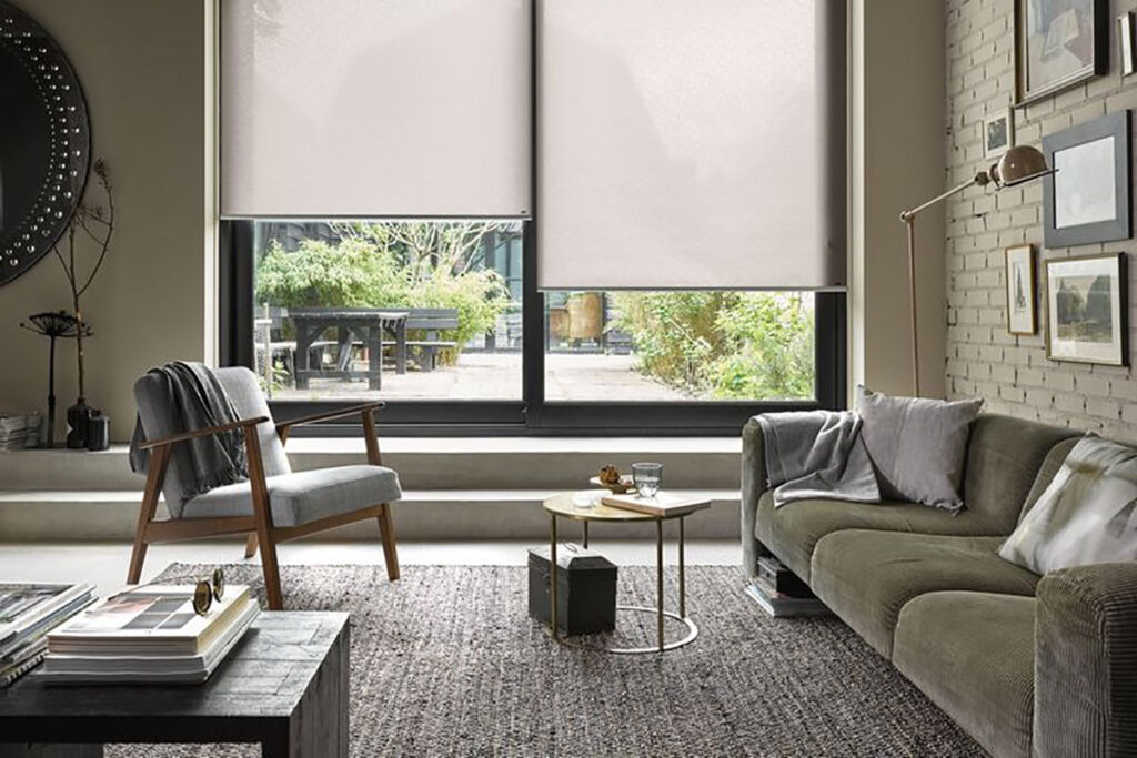 Living con cortinas roller Screen