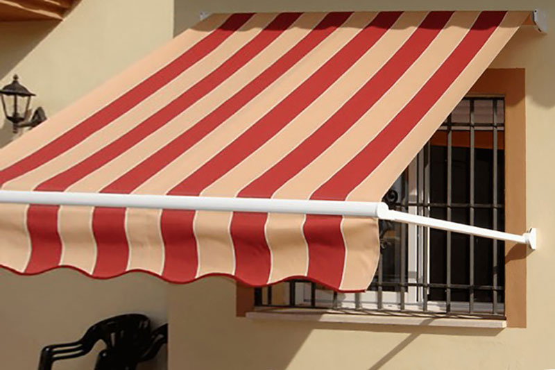 Toldo punto recto a rayas