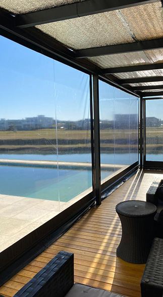Toldo vertical cristal